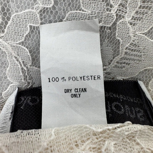 GORGEOUS Lace Cardigan Top Size 12 Ivory Top Boxy Layering Blouse Ruffle Sleeve - Picture 12 of 15